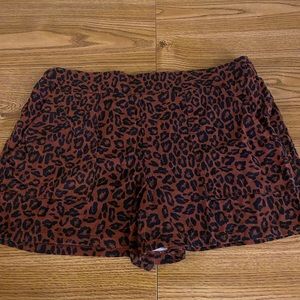 Leopard Shorts- XXL Burgundy Red- Plus Size!